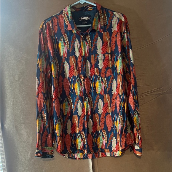 Desigual Man / Men's Colorful Patterned Stylish lightweight cotton Shirt - Picture 2 of 8